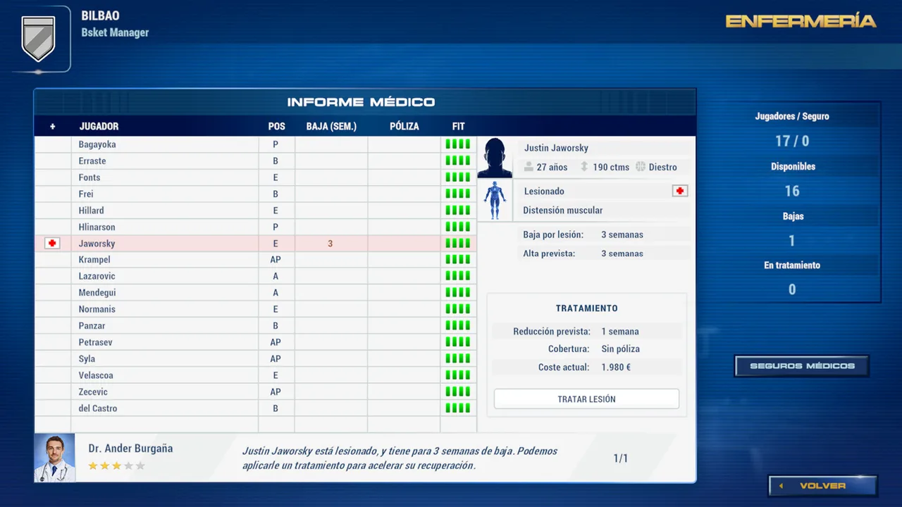 Basket Manager — captura del juego