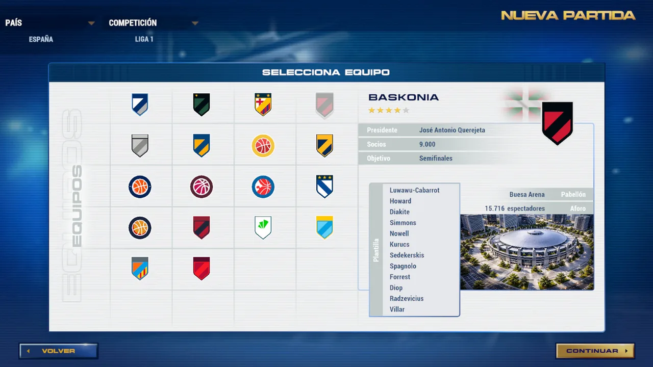 Basket Manager — captura del juego